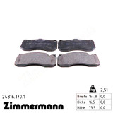 Передние тормозные колодки 243161701 Otto Zimmermann