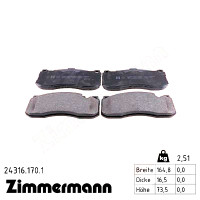 Передние тормозные колодки 243161701 Otto Zimmermann