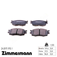 24317.175.1 Zimmermann Передние тормозные колодки на HYUNDAI ACCENT III СЕДАН (MC) с двигателем 1.4 GL