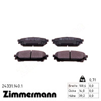 Задние тормозные колодки 243311401 Otto Zimmermann