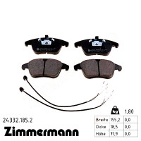 Передние тормозные колодки 243321852 Otto Zimmermann