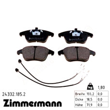 Передние тормозные колодки 243321852 Otto Zimmermann