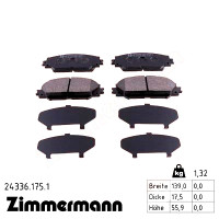 Передние тормозные колодки 243361751 Otto Zimmermann