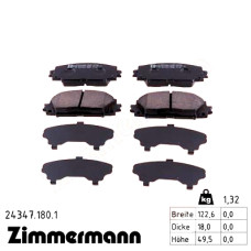 Передние тормозные колодки 243471801 Otto Zimmermann