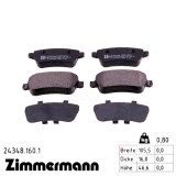 Задние тормозные колодки 243481601 Otto Zimmermann