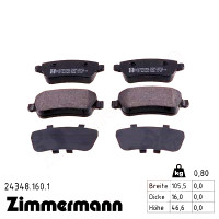 Задние тормозные колодки 243481601 Otto Zimmermann