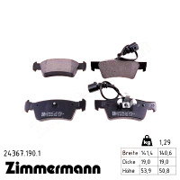 Задние тормозные колодки 243671901 Otto Zimmermann