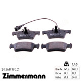 Задние тормозные колодки 243681902 Otto Zimmermann