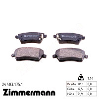 Передні гальмівні колодки 244031751 Otto Zimmermann