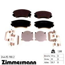 Передние тормозные колодки 244151902 Otto Zimmermann