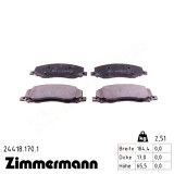 Передние тормозные колодки 244181701 Otto Zimmermann