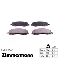 Передние тормозные колодки 244181701 Otto Zimmermann