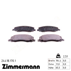 Передние тормозные колодки 244181701 Otto Zimmermann