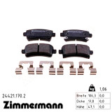 Задние тормозные колодки 244211702 Otto Zimmermann