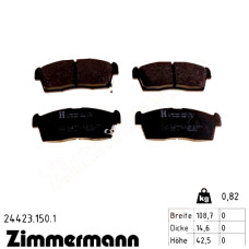 Передние тормозные колодки 244231501 Otto Zimmermann