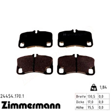 Задние тормозные колодки 244541701 Otto Zimmermann