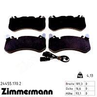 Передние тормозные колодки 244551702 Otto Zimmermann
