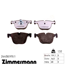Задние тормозные колодки 244589701 Otto Zimmermann rd:z
