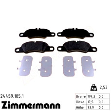 Передние тормозные колодки 244591851 Otto Zimmermann