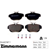 Задние тормозные колодки 244621671 Otto Zimmermann