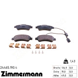 Задние тормозные колодки 244651904 Otto Zimmermann
