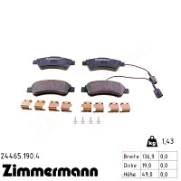 Задние тормозные колодки 244651904 Otto Zimmermann