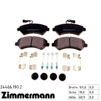Передние тормозные колодки 244661902 Otto Zimmermann