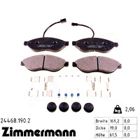 Передние тормозные колодки 244681902 Otto Zimmermann
