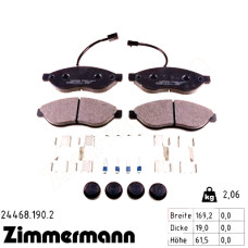 Передние тормозные колодки 244681902 Otto Zimmermann
