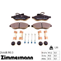 Передние тормозные колодки 244681903 Otto Zimmermann