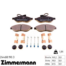 Передние тормозные колодки 244681903 Otto Zimmermann