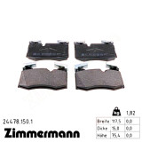 Передние тормозные колодки 244781501 Otto Zimmermann