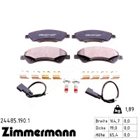 Передние тормозные колодки 244851901 Otto Zimmermann