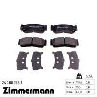 24488.155.1 Zimmermann Задние тормозные колодки на HYUNDAI SANTA FÉ II (CM) с двигателем 2.2 CRDi GLS