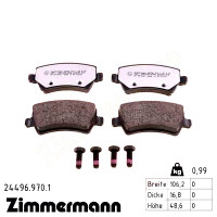 Задние тормозные колодки 244969701 Otto Zimmermann rd:z