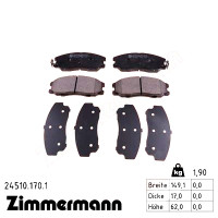 Передние тормозные колодки 245101701 Otto Zimmermann