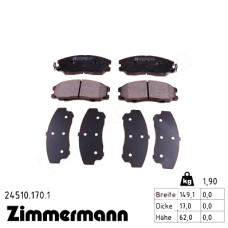 Передние тормозные колодки 245101701 Otto Zimmermann