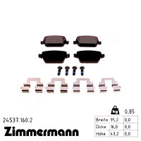 Задние тормозные колодки 245371602 Otto Zimmermann