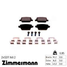 Задние тормозные колодки 245371602 Otto Zimmermann