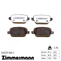 Задние тормозные колодки 245379601 Otto Zimmermann rd:z
