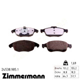 Передние тормозные колодки 245389851 Otto Zimmermann rd:z