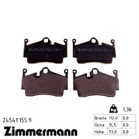 Задние тормозные колодки 245411559 Otto Zimmermann
