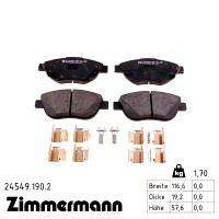 Передние тормозные колодки 245491902 Otto Zimmermann