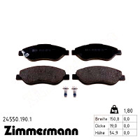 Передние тормозные колодки 245501901 Otto Zimmermann