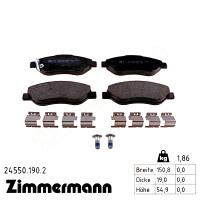 Передние тормозные колодки 245501902 Otto Zimmermann