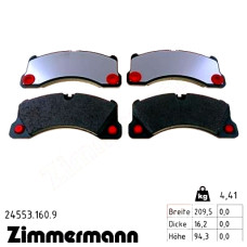 Передние тормозные колодки 245531609 Otto Zimmermann