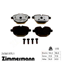 Задні гальмівні колодки 245619751 Otto Zimmermann rd:z