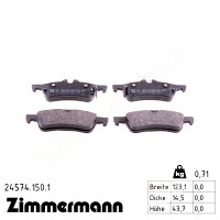 Задние тормозные колодки 245741501 Otto Zimmermann