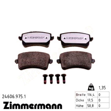 Задние тормозные колодки 246069751 Otto Zimmermann rd:z