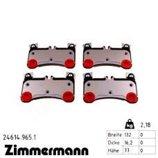 Задние тормозные колодки 246149651 Otto Zimmermann rd:z